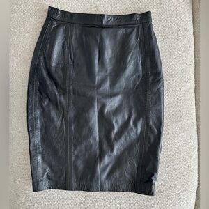 Vintage Paris Sport Club Genuine Leather Skirt